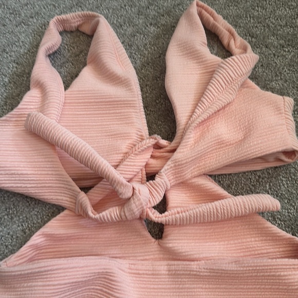 Pink Ribbed Swim Suit - Picture 7 of 7